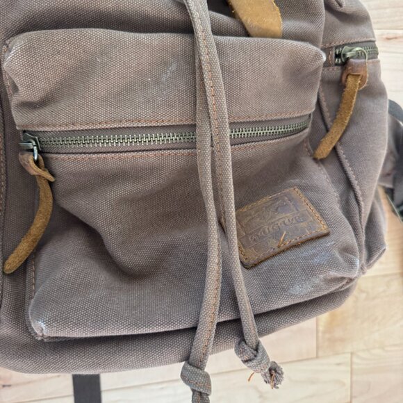 CANVAS BROWN BACK PACK BAG - Picture 9 of 15
